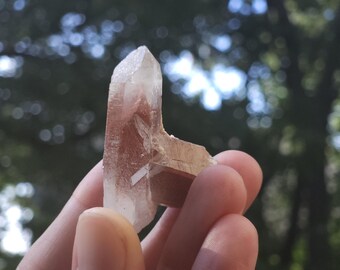 Etched Milky Quartz with Hematite Phantom; Goodhouse, South Africa; Feminine Milky Quartz; Root Chakra