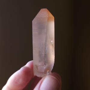 Tangerine Lemurian Quartz; Channel Crystal; from Serra Do Cabral, Minas Gerais, Brazil