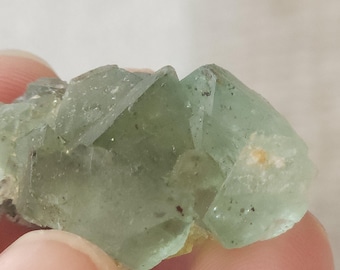 Sage Green Octahedral Flourite; Riemvasmaak, Kakamas, Northern Cape, South Africa