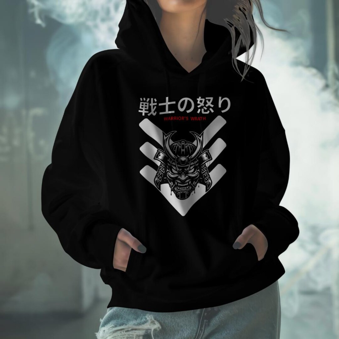 Sweatshirt Samouraï Chat Vintage - Design Ukiyo-e, Japonais, Unisexe, Coton 241g