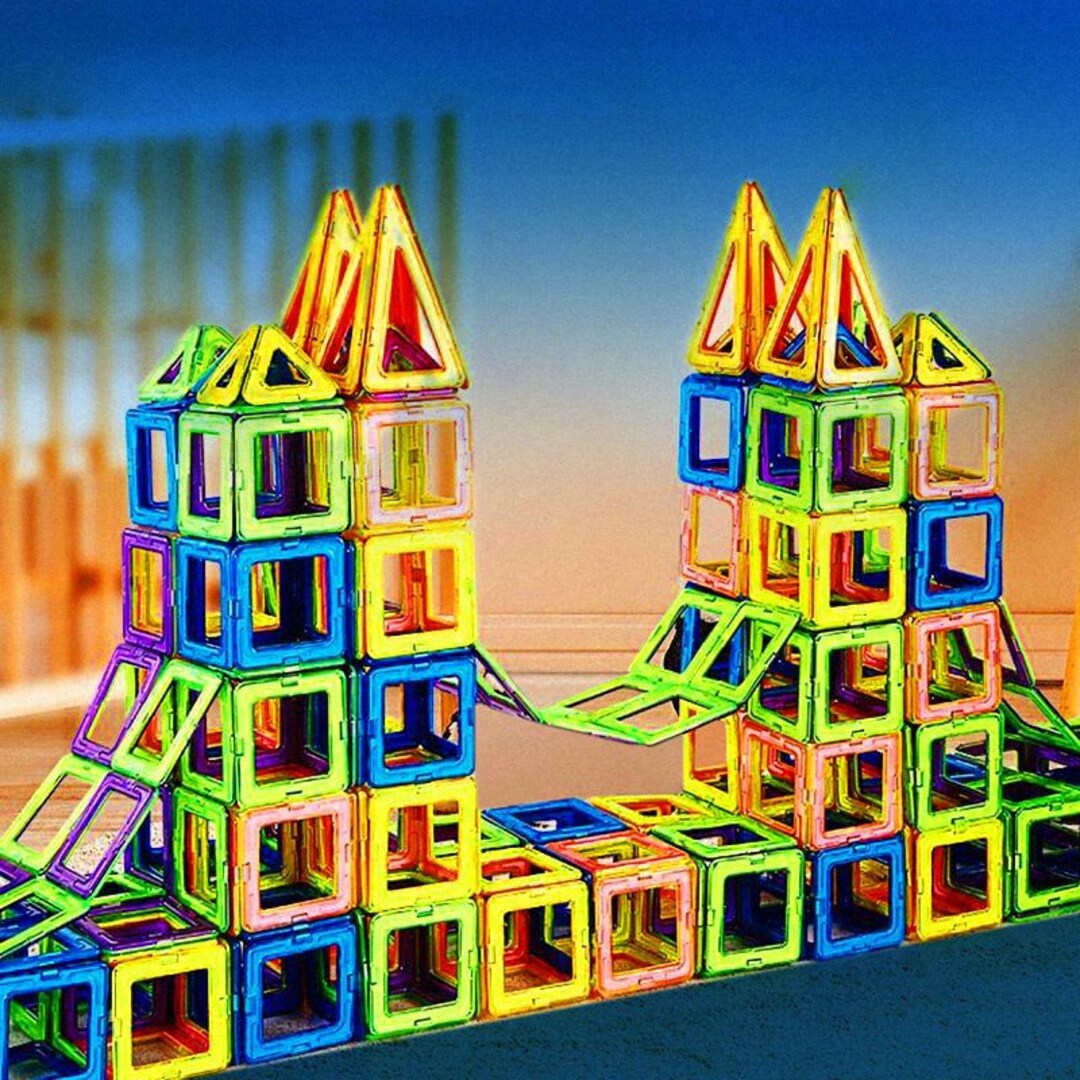 Multicolor Magnetic Building Blocks 50pcs Big Size Plus, DIY Magnets ...