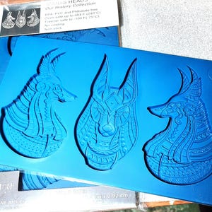 Anubis Heads Egyptian Food Safe Mold by Zuri Designs