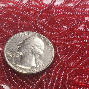 11/0 Ruby Red Luster Czech Seed Beads Full Hank
