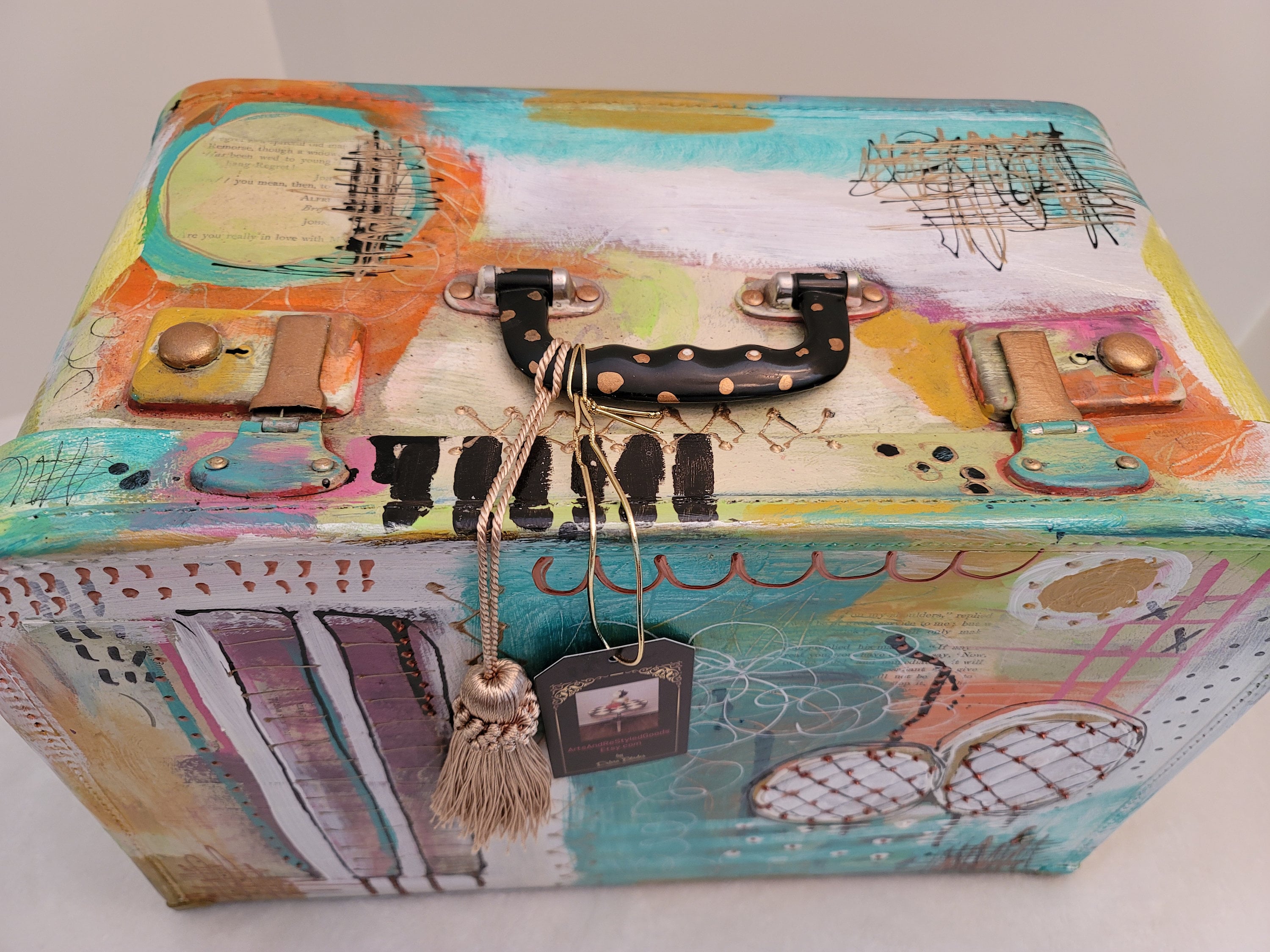 Antique sewing machine in case