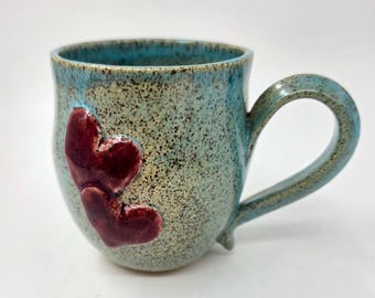 Bas Relief Hearts - Unique Hand-made Cup