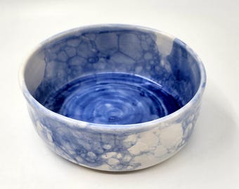 Bubble Bowl - Handmade Pottery - Blue and White