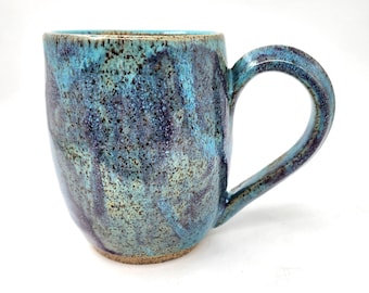 Another Turquoise and Purple Mug - Handmade Pottery - Ceramic Cup