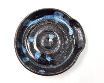 Dotty Spoon Holder - Ring Dish - Handmade Pottery