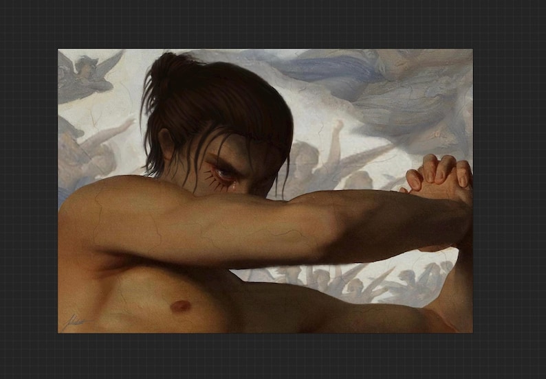 Eren Jaeger, The Fallen Angel, Renaissance style, Attack on Titan, The Devil of Paradis image 2