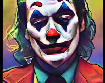 Joker Portrait: Impressionistic Art, Twisted Fourth Wall Stare