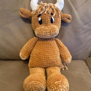 Handmade Highland Cow Crochet Stuffed Animal