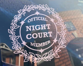 Official Night Court Member Decal || ACOTAR Vinyl Sticker || ACOTAR Inspired Car Decal || ACOTAR Car Decal || Bookish Car Decal