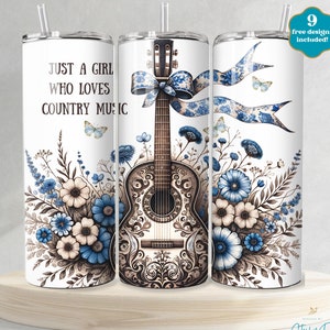 Solo una chica que ama la música country, PNG sureño, sublimación para amantes de la música country, moño PNG, diseño de camiseta, sudadera PNG, diseño occidental