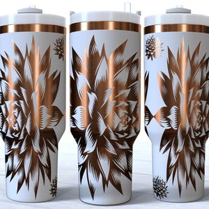 Succulent Laser Tumbler Wrap SVG File, Engraved Full Wrap for 40oz Tumbler, Seamless Design, Digital Download, Laser Rotary File 40oz