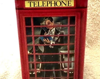 Vintage Red British Telephone Booth Tin Bank – Ian Logan Associates (Made in England)