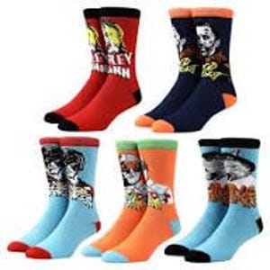 DC Comics Licensed 5 pair Sock Bundle/The Suicide Squad  (Bloodsport, Peacemaker, Harley Quinn, King Shark, Rocket Man) NIB