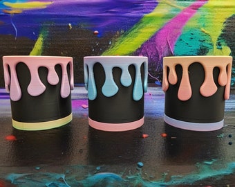 3D Print Dripping Paint Pot – Modern Succulent Planter