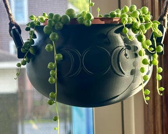 3D Printed Cauldron Planter | Witchy Home Decor