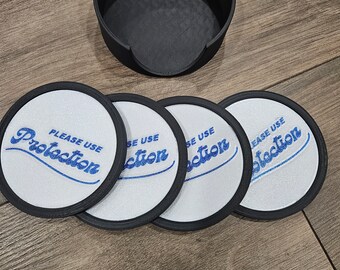 Protect Your Tables with Humor! Funny 'Please Use Protection' Coaster Set
