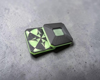 The Square Up Haptic Slider | Pocket Sized Fidget Toy | Dual Click Mechanical EDC | Compact Desk Toy | Glow Options Available