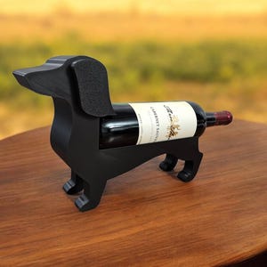 Dachshund wine bottle holder  - Weiner dog wine bottle holder - doggy bottle holder - ships from USA - cute bottle display