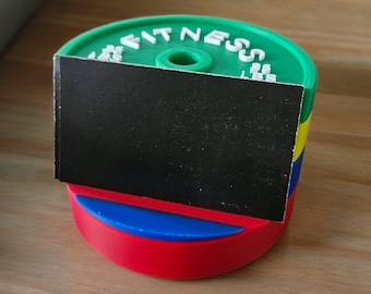 3D Printed Bumper Plate Business Card Holder - Gym Gift