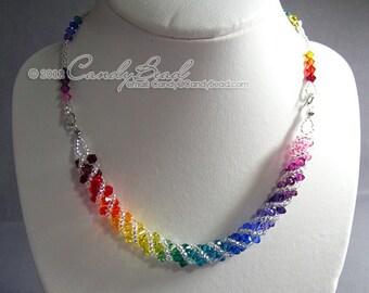 Swarovski Necklace, Spectrum Rainbow Twisty Swarovski Swarovski Necklace, Spectrum Rainbow Twisty Swarovski