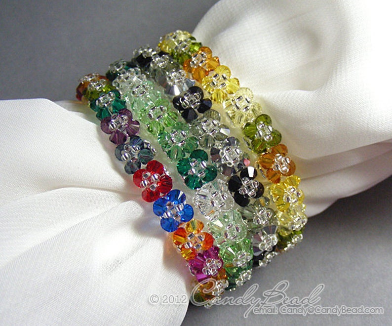 Rainbow bracelet crystal bracelet Swarovski bracelet Glass Etsy