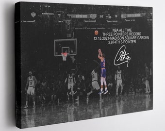 Stephen Curry Record Breaking 3-pointer Canvas Wall Art Home Decor