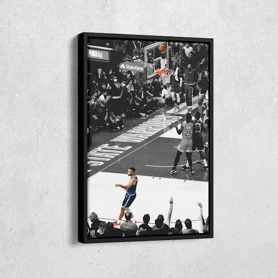 【送料無料・即日発送】カリー　フレームアート　Stephen Curry Stephen Curry No-look Shot Canvas Wall Art Home Decor Framed