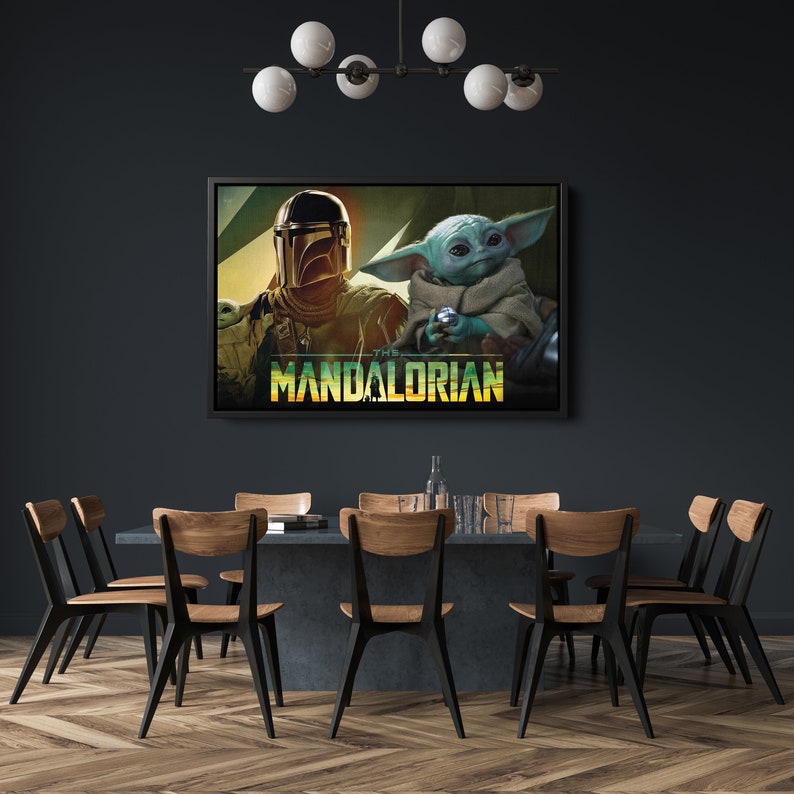 The Mandalorian Poster Star Wars Movie Canvas Wall Art Home Decor ...