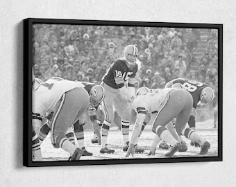 The Ice Bowl Packers vs. Cowboys Canvas Wall Art Home Decor Framed Poster Print