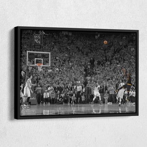 Kyrie Irving Game Winner vs Warriors Leinwand-Wandkunst, Heimdekoration, gerahmter Posterdruck