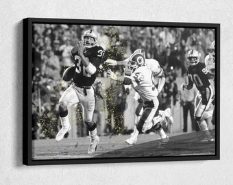 Marcus Allen_s reverse run Raiders vs. Washington Canvas Wall Art Home Decor Framed Poster Print