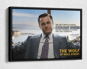 The Wolf of Wall Street Poster Motivational Quote Canvas Wall Art Home Decor Framed Poster Print