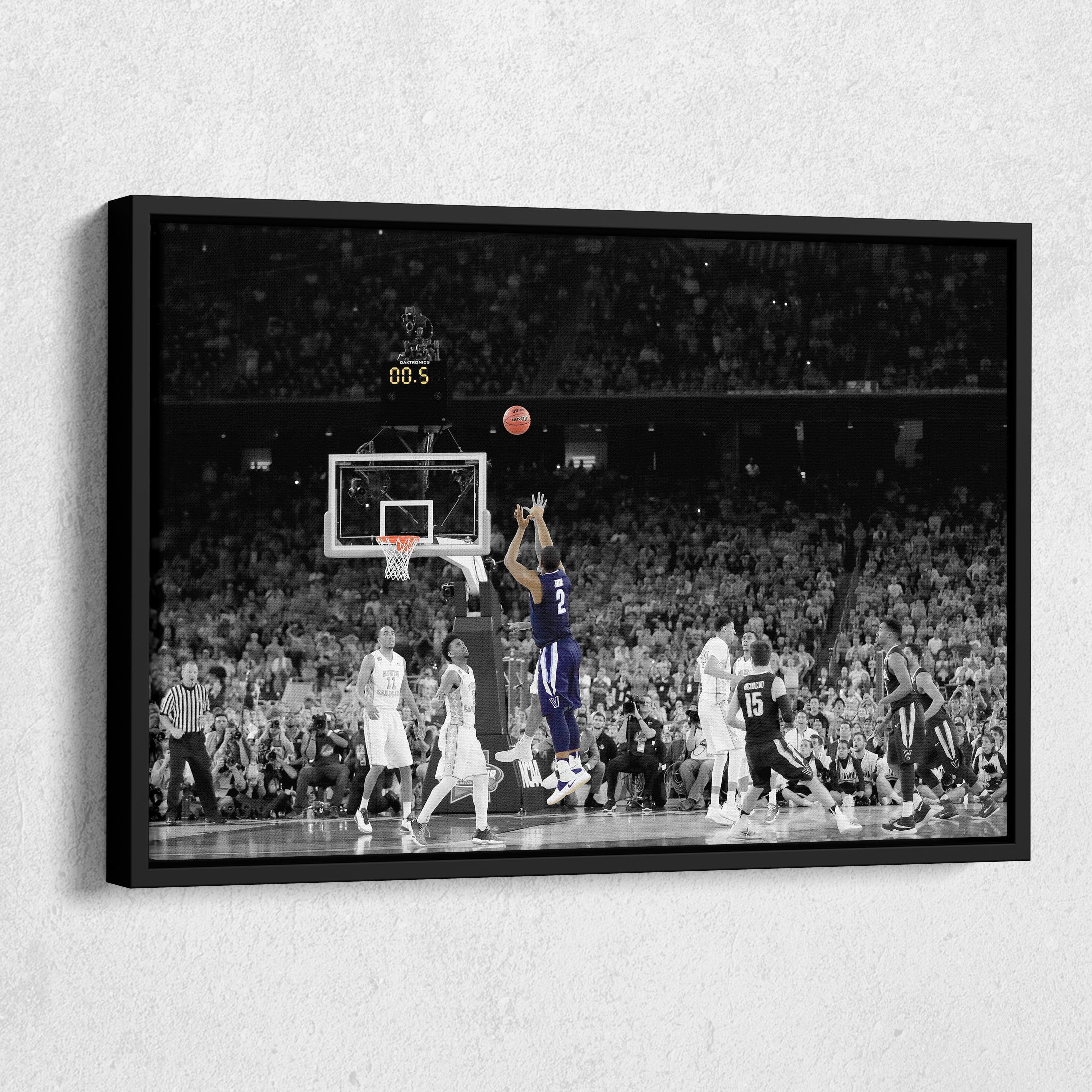 Kris Jenkins Buzzer Beater Villanova vs. North Carolina Canvas Wall Art Home Decor Framed Poster Print