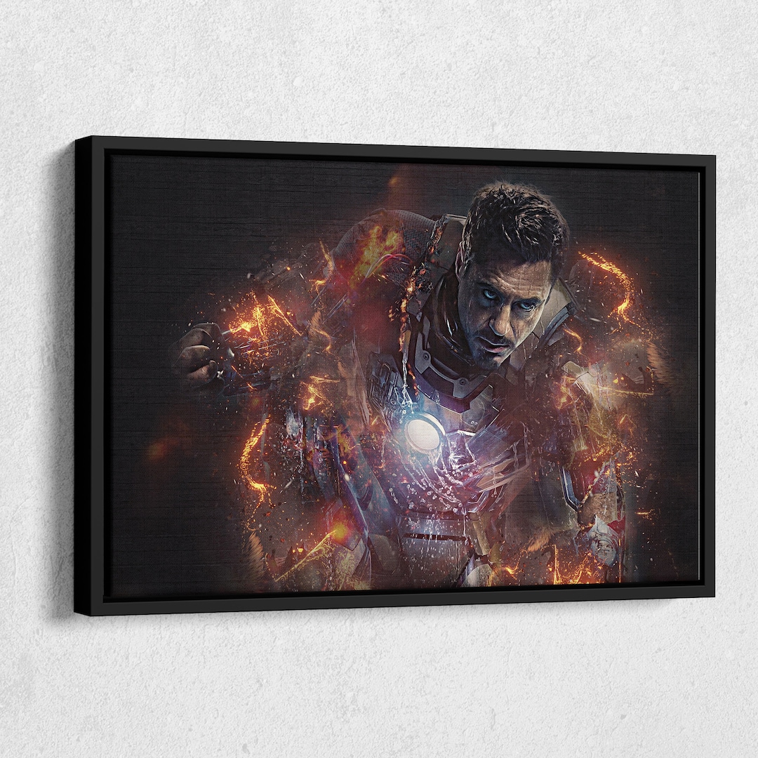 Iron Man Poster Avengers Endgame Canvas Wall Art Home Decor Framed ...