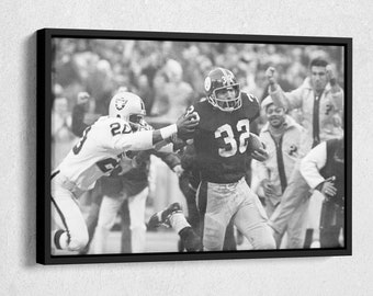 The Immaculate Reception Steelers vs. Raiders Canvas Wall Art Home Decor Framed Poster Print