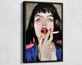 Fantasy Woman Poster Acrylic and Oil Painting Canvas Wall Art Home Decor Framed Poster Print