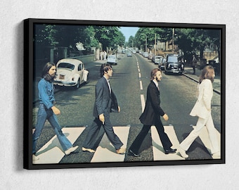 The Beatles Poster Abbey Road Famous Poster Canvas Wall Art Home Decor Framed Poster Print