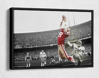 The Catch 49ers vs. Cowboys Canvas Wall Art Home Decor Framed Poster Print