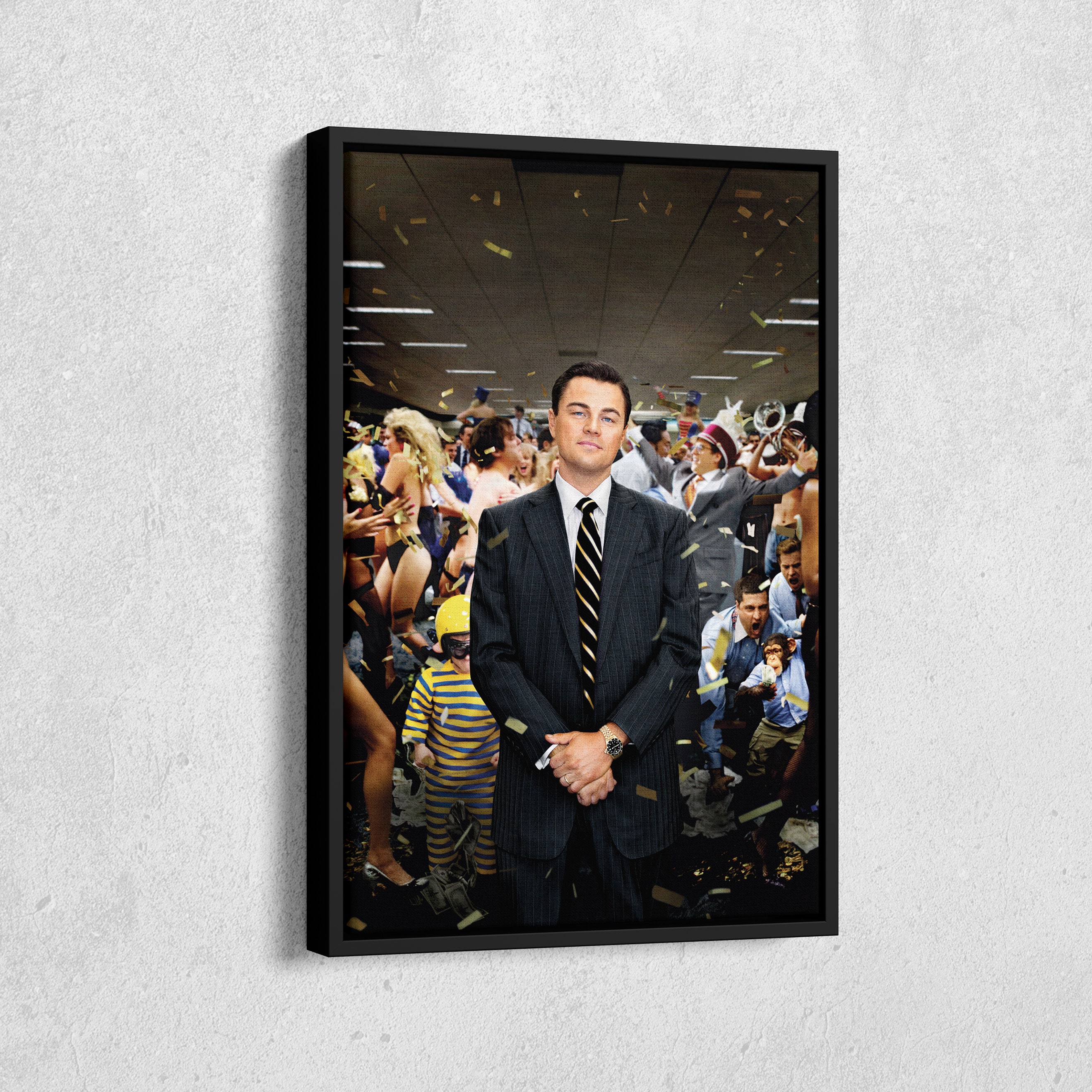 The Wolf of Wall Street Poster Leonardo DiCaprio After Speech Canvas Wall Art Home Decor Framed Poster Print