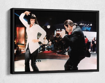 Pulp Fiction Poster Dance Twist Contest Canvas Wall Art Home Decor Framed Poster Print