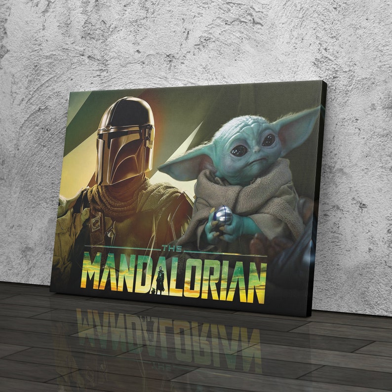 The Mandalorian Poster Star Wars Movie Canvas Wall Art Home Decor ...