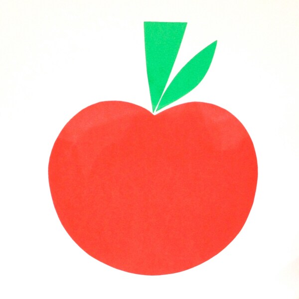 Retro Apple Screen Print by Jane Foster Scandinavian 70s style