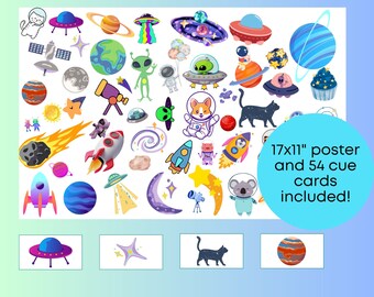 Space Theme I Spy/Treasure Hunt Birthday Game for Children