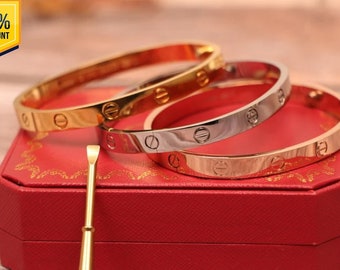 Oval Stacking Bangle, Anniversary Gift, 18K Gold Bracelet, Gift For Women's