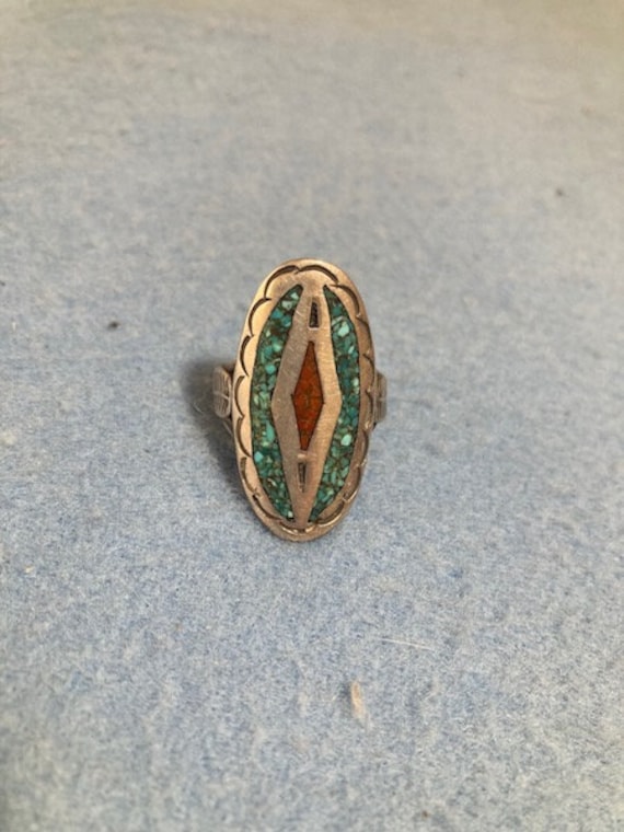 Silver and Turquoise Women's Ring