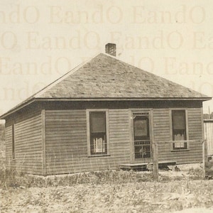 Cartão postal raro antigo de colonos do oeste americano, foto real, década de 1900 - Imagem icônica incrível