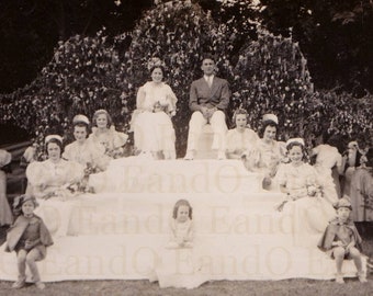 Antique Photo - Homecoming Queen and Court, Renaissance Fair - 1930s
